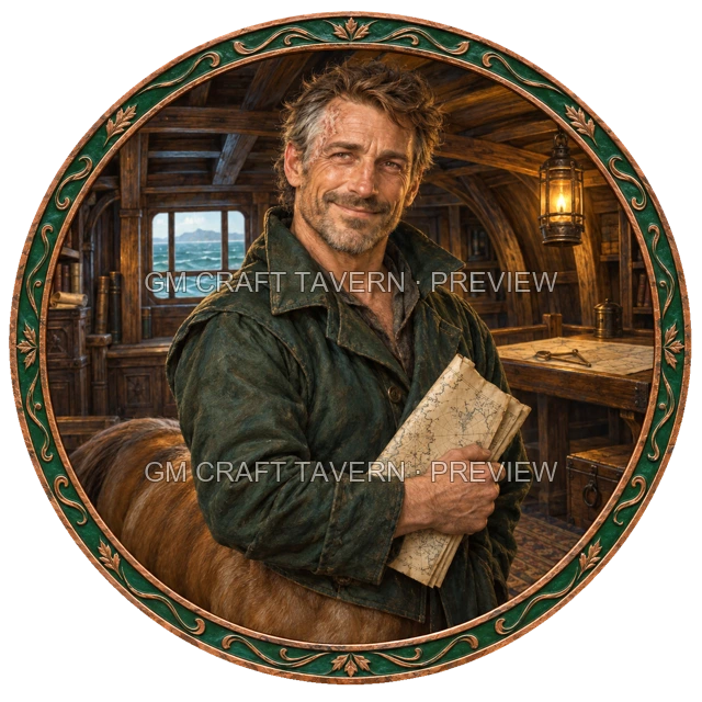 Varka Hillward - aperçu de token de marin vu du dessus