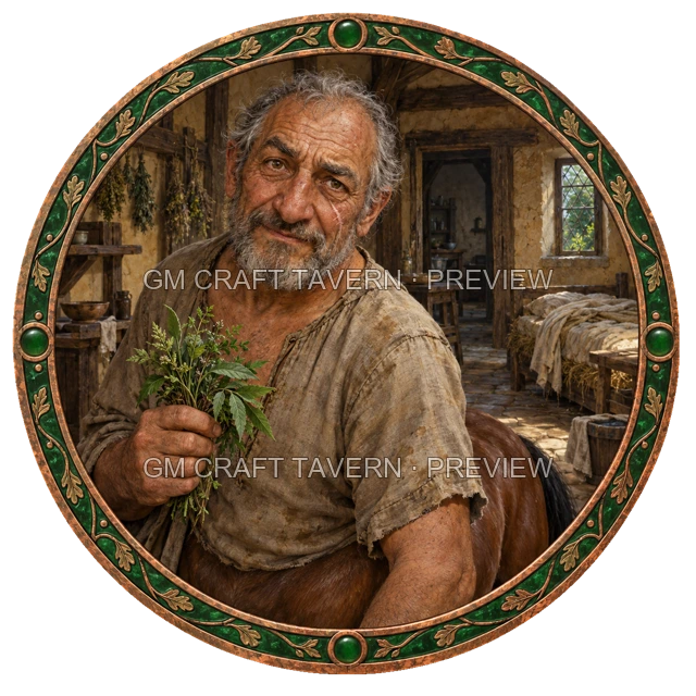 Morga Hillward - aperçu de token de paria vu du dessus