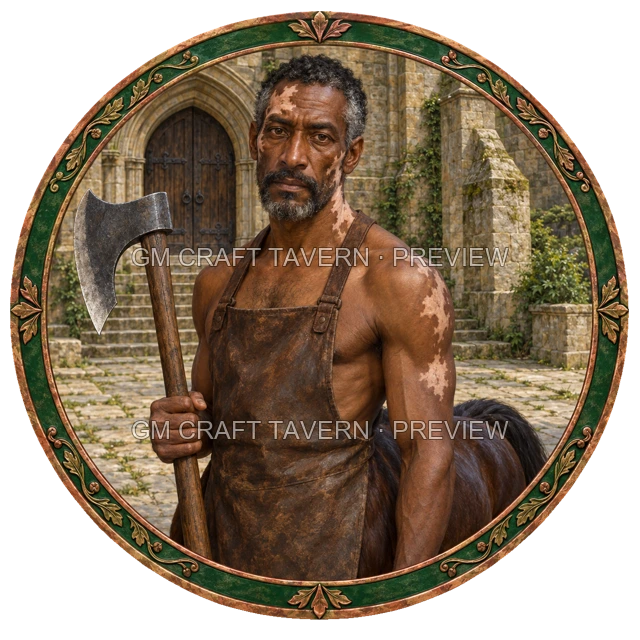 Varka Clearwell - aperçu de token de combattant vu du dessus