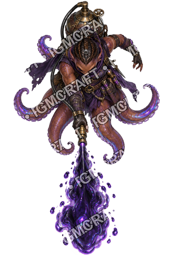 Pirate Ocean 0266 Ink Thrower Nocturnal Lens Topdown Token top-down token preview