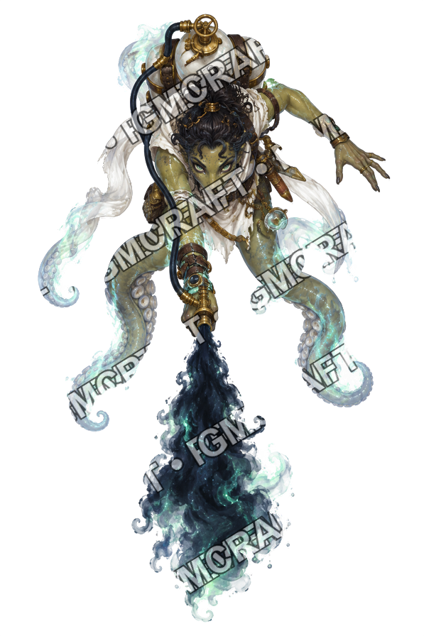 Pirate Ocean 0268 Ink Thrower Spiritual Lens Topdown Token top-down token preview