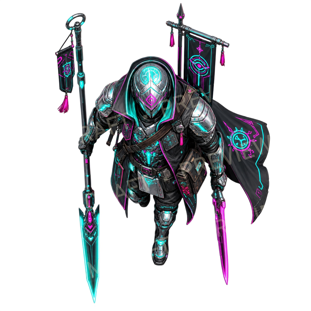 Aperçu du token vu du dessus du gardien en exo-armure Aurora