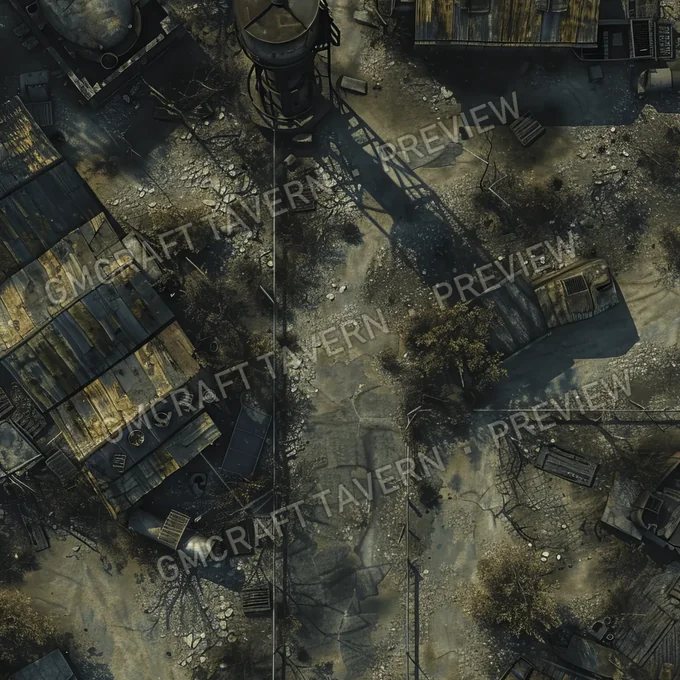 Abandonned Gaz Sta battlemap preview