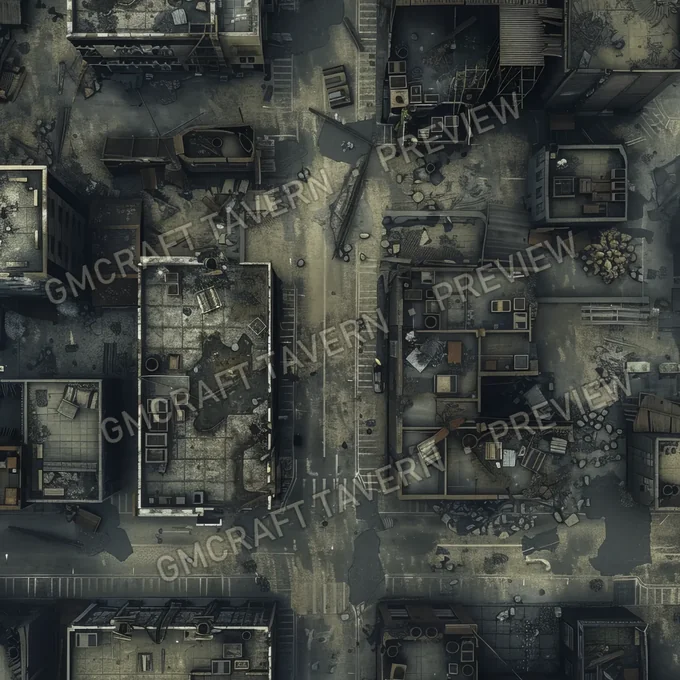 Destroyed City Battlemap Fal battlemap preview