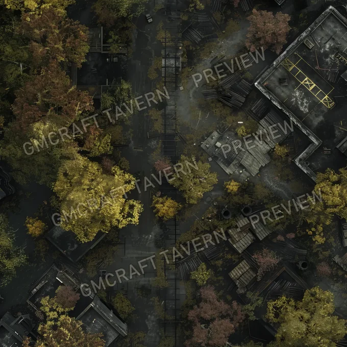 Pollued City Forest Battlema battlemap preview