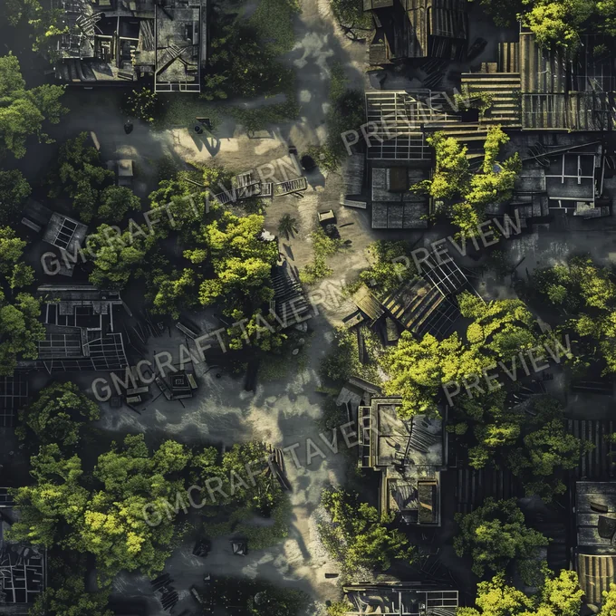 Pollued City Forest Battlema battlemap preview