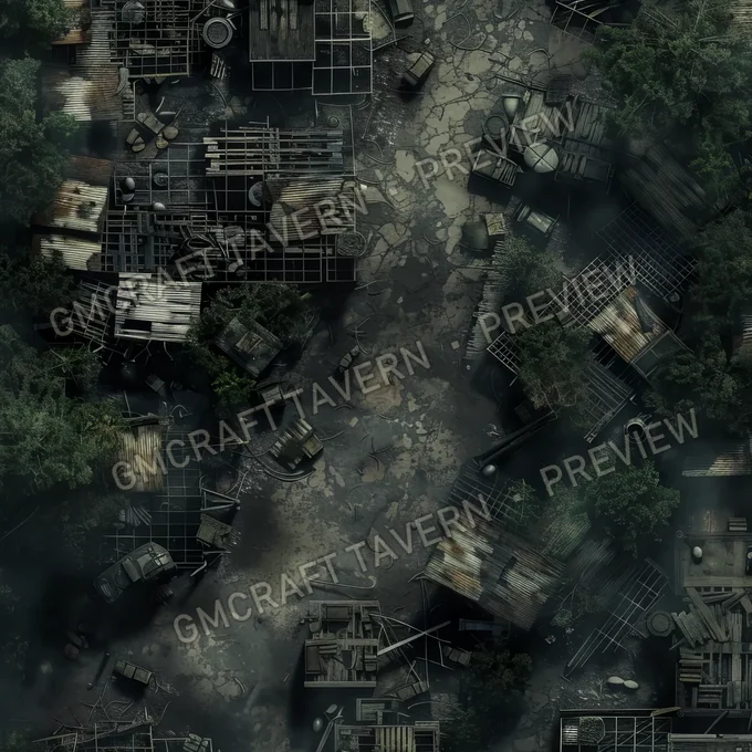 Pollued City Forest Battlema battlemap preview