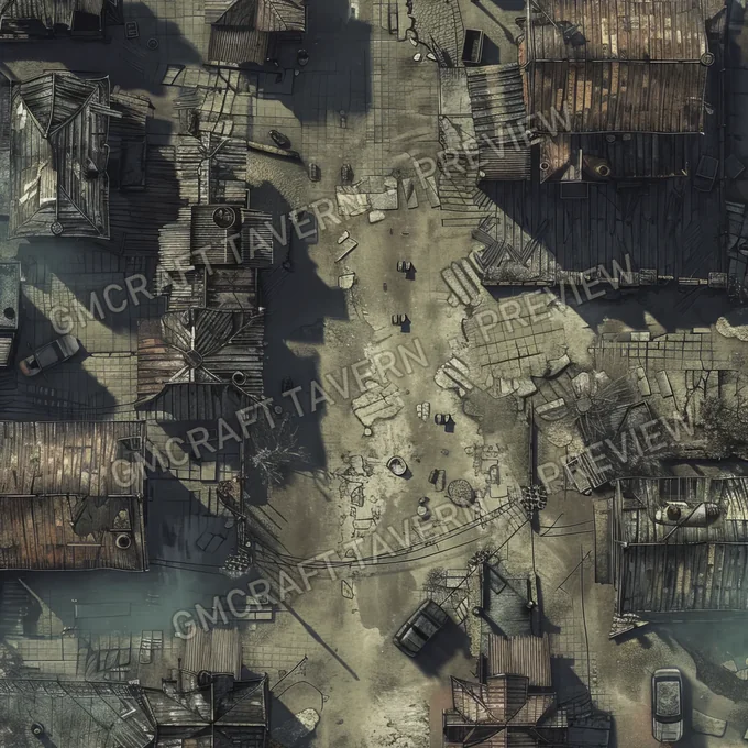 Post Apo City Battlemap Fall battlemap preview