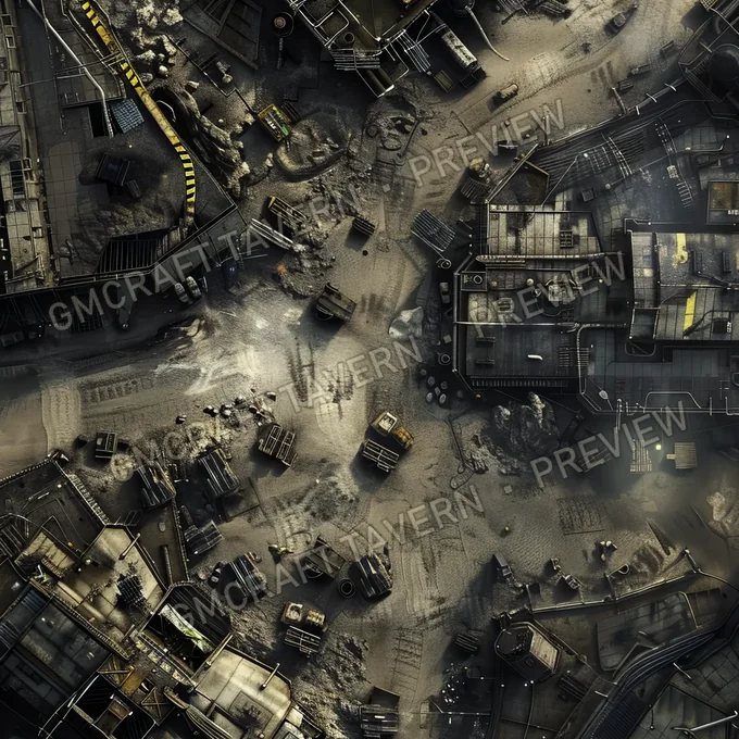 Post Apocalyptic Megacity Ba battlemap preview