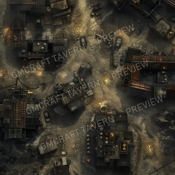 Post Apocalyptic Megacity Ba battlemap preview