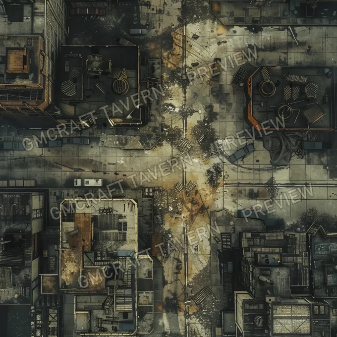 Post Apocalyptic Megacity Ba battlemap preview