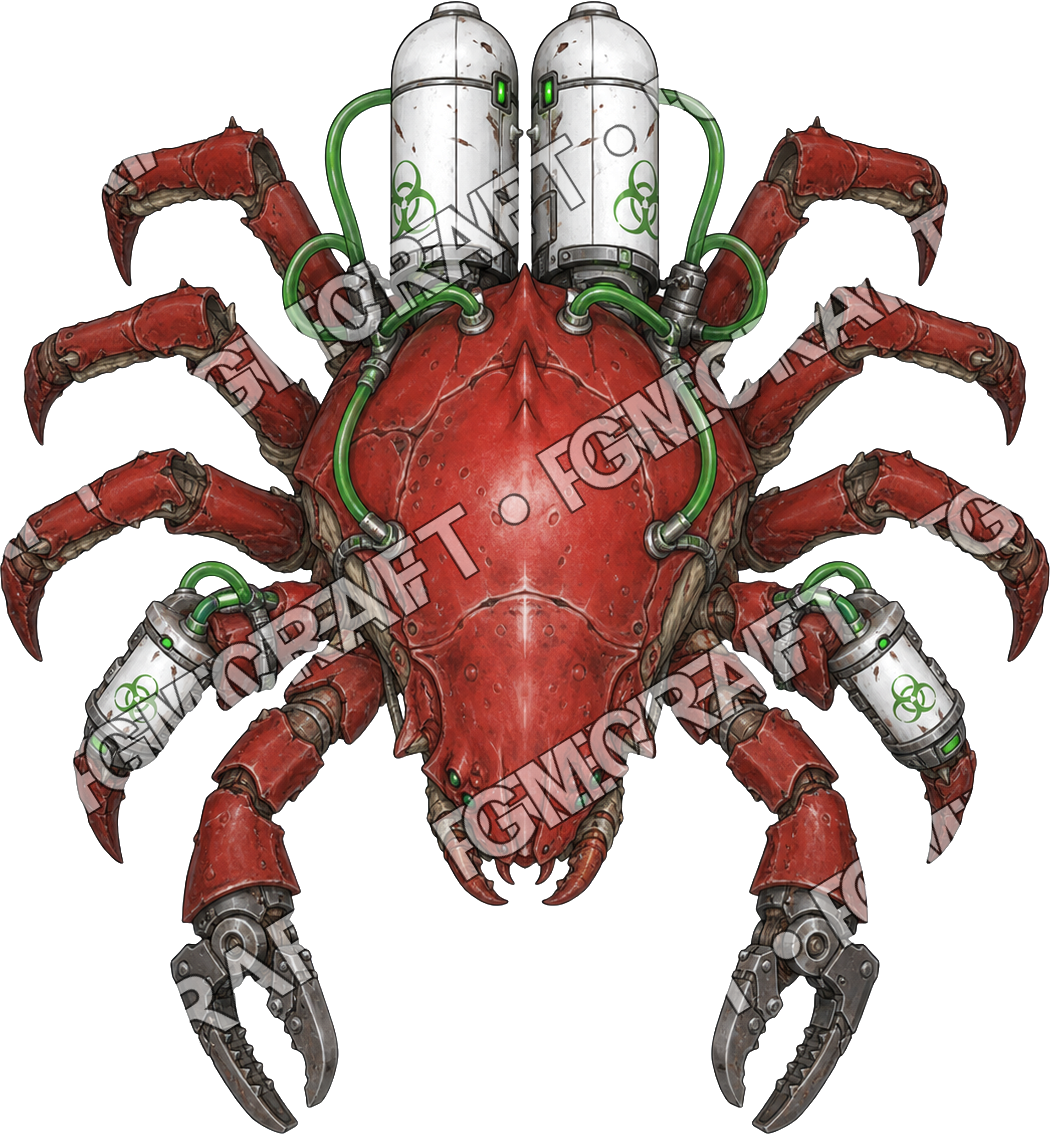 Aperçu du token vu du dessus : évadé crabe-canister