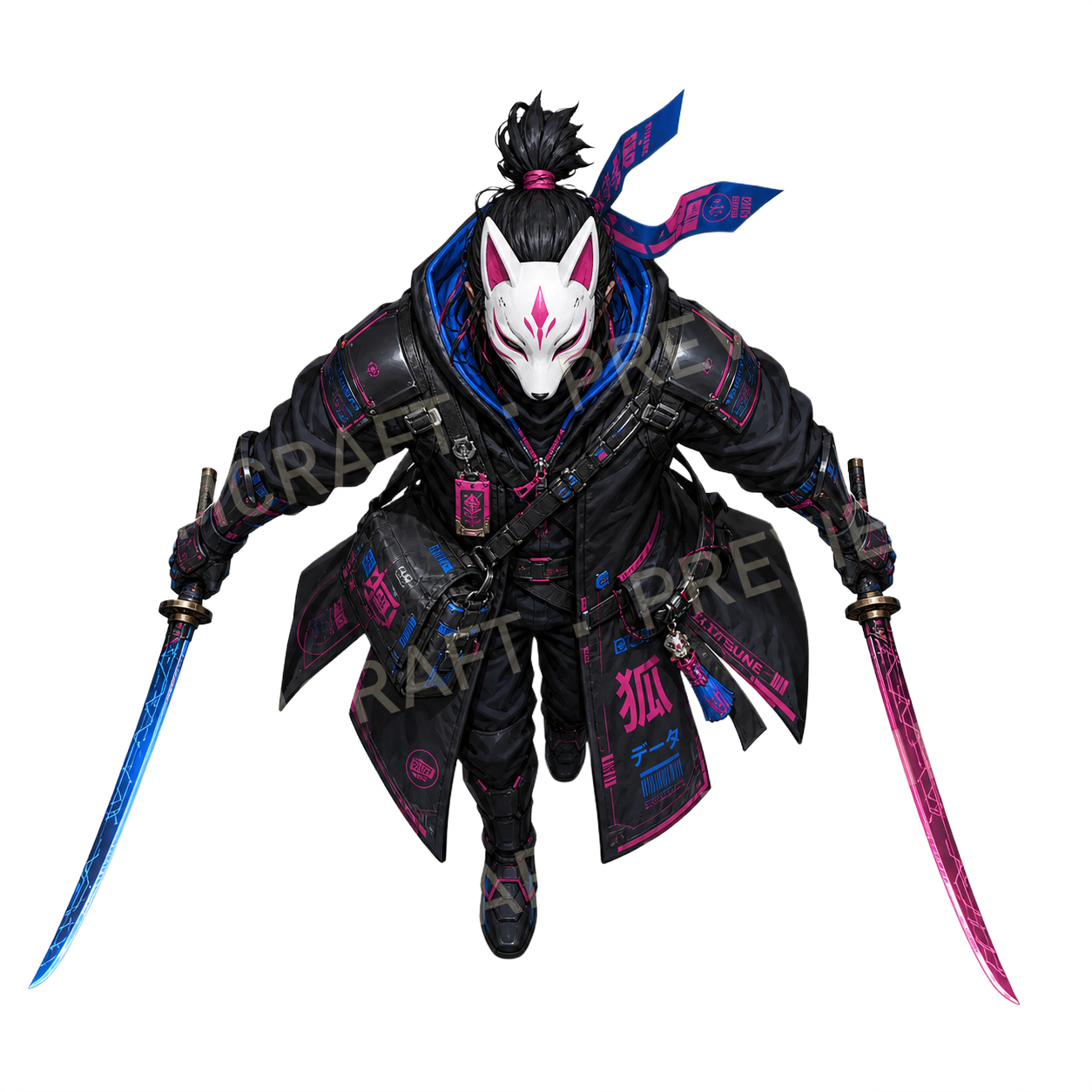 Aperçu du token vu du dessus de l’agent kitsune masqué 09