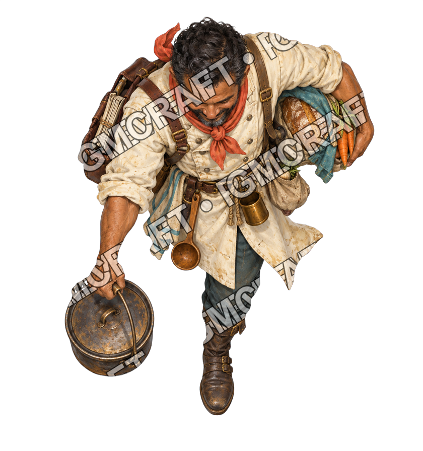 Pirate Ocean 0651 Aperçu du token vu du dessus de camarade de bord jovial