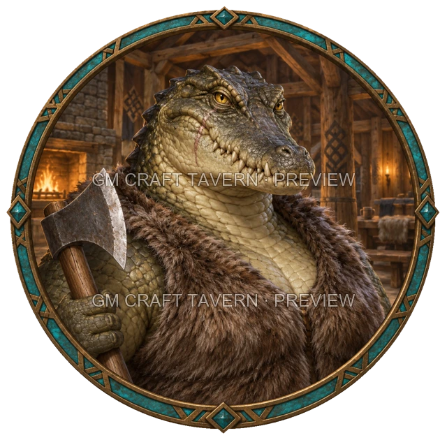 Aperçu du token vu du dessus de Grom Stonebrook - Barbare