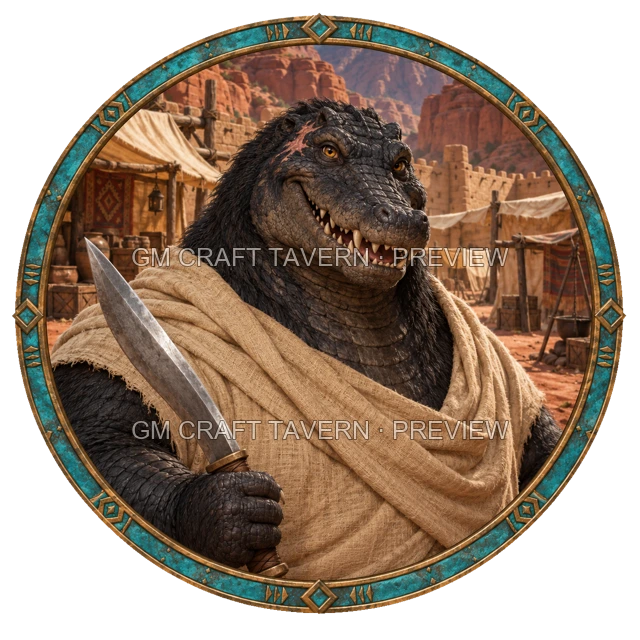 Aperçu du token vu du dessus de Varka Stonebrook - Barbare