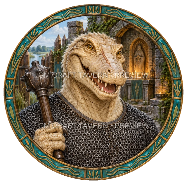 Aperçu du token vu du dessus de Varka Reedvale - Clerc