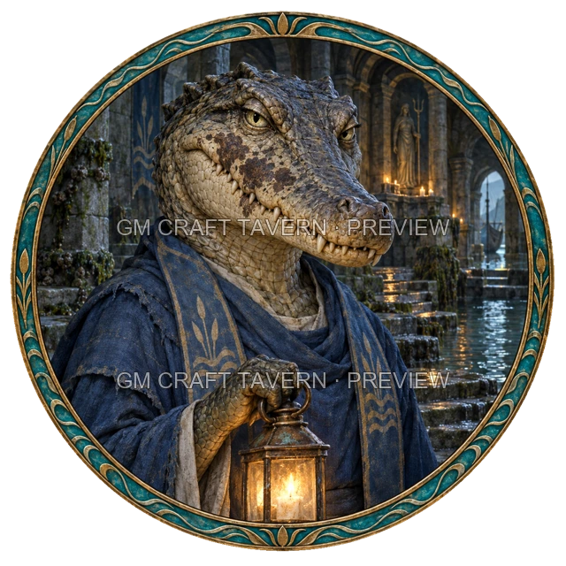 Aperçu du produit Tokens de personnages crocodiliens 6