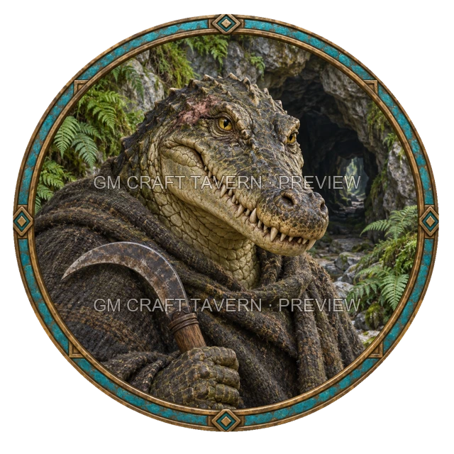 Aperçu du produit Tokens de personnages crocodiliens 7