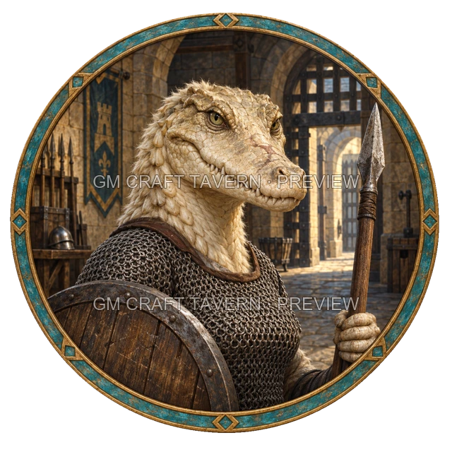 Aperçu du token vu du dessus de Grom Ashfield - Guerrier