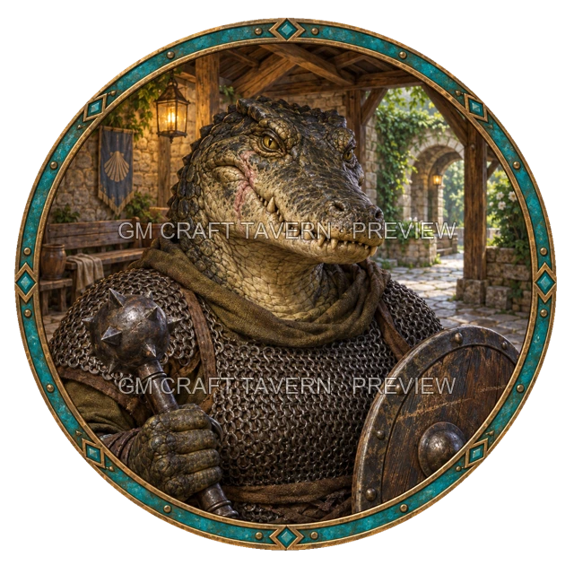 Aperçu du token vu du dessus de Urdan Mossridge - Paladin