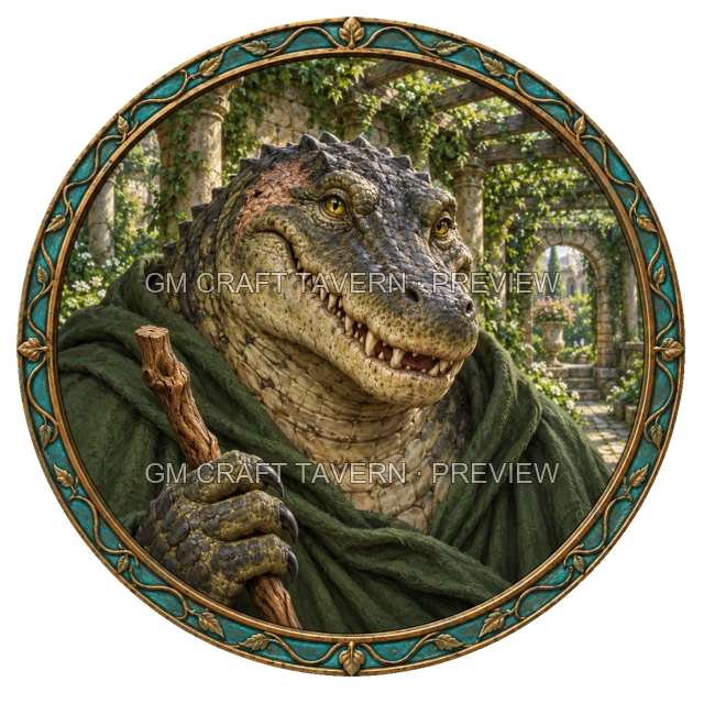 Aperçu du token vu du dessus de Varka Ironwell - Occultiste