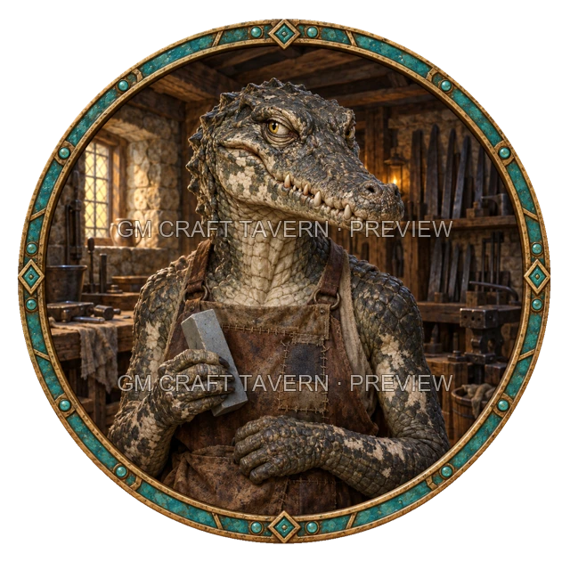 Urdan Westmere - aperçu de token de forgeron vu du dessus