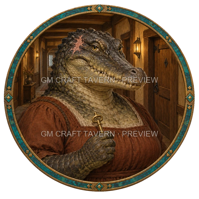 Durg Westmere - aperçu de token d’aubergiste vu du dessus