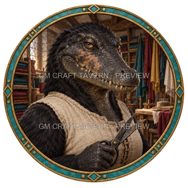 Durg Oakbend - aperçu de token d’artisan vu du dessus