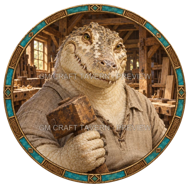 Morga Oakbend - aperçu de token d’artisan vu du dessus