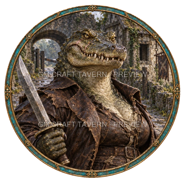 Aperçu de token de capitaine bandit vu du dessus