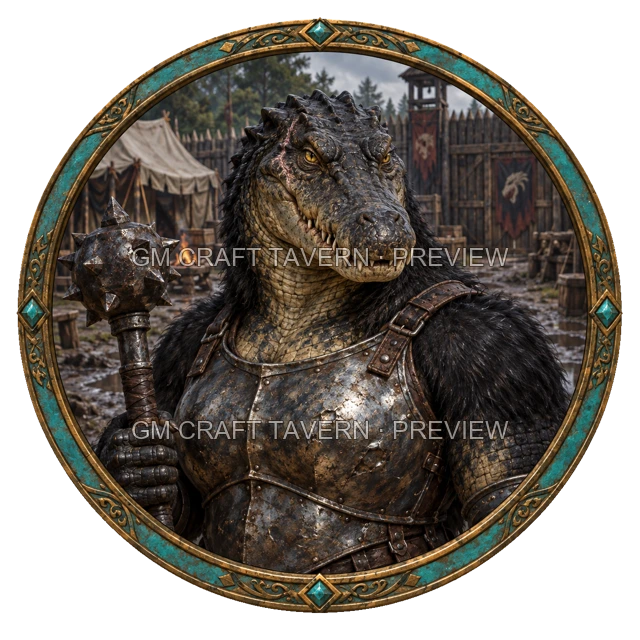 Aperçu de token de mercenaire brutal vu du dessus