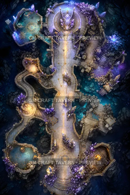 Singing Quartz Gallery battlemap preview