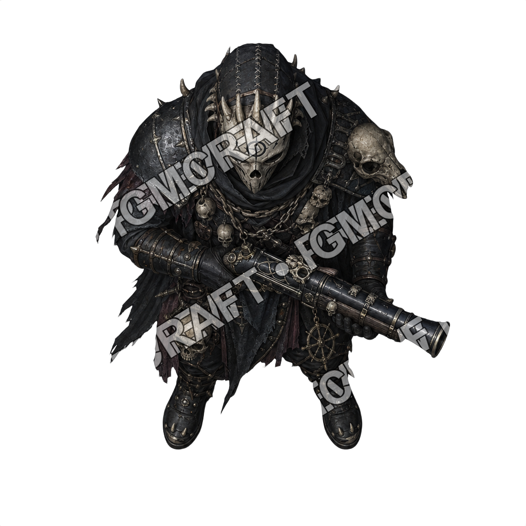 Cultist Dromon Bone Gunner top-down token preview