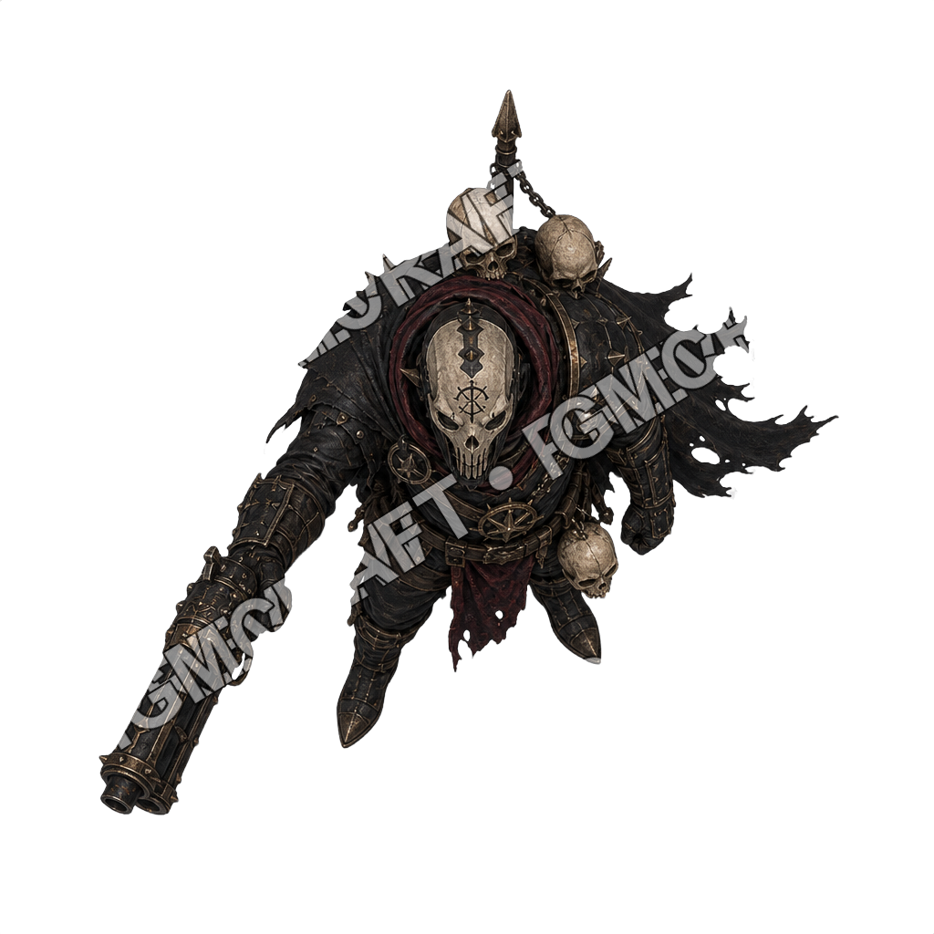 Demonic War Barge Bone Gunner top-down token preview