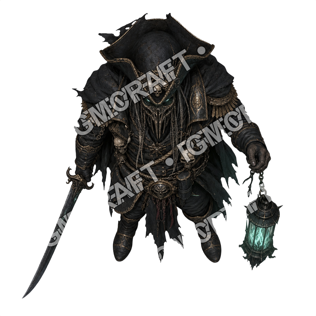 Demonic War Barge Dread Captain top-down token preview