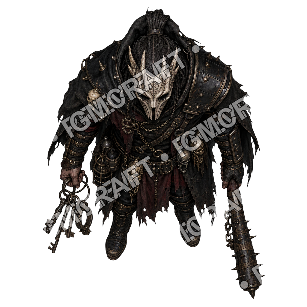 Demonic War Barge Prison Keeper top-down token preview