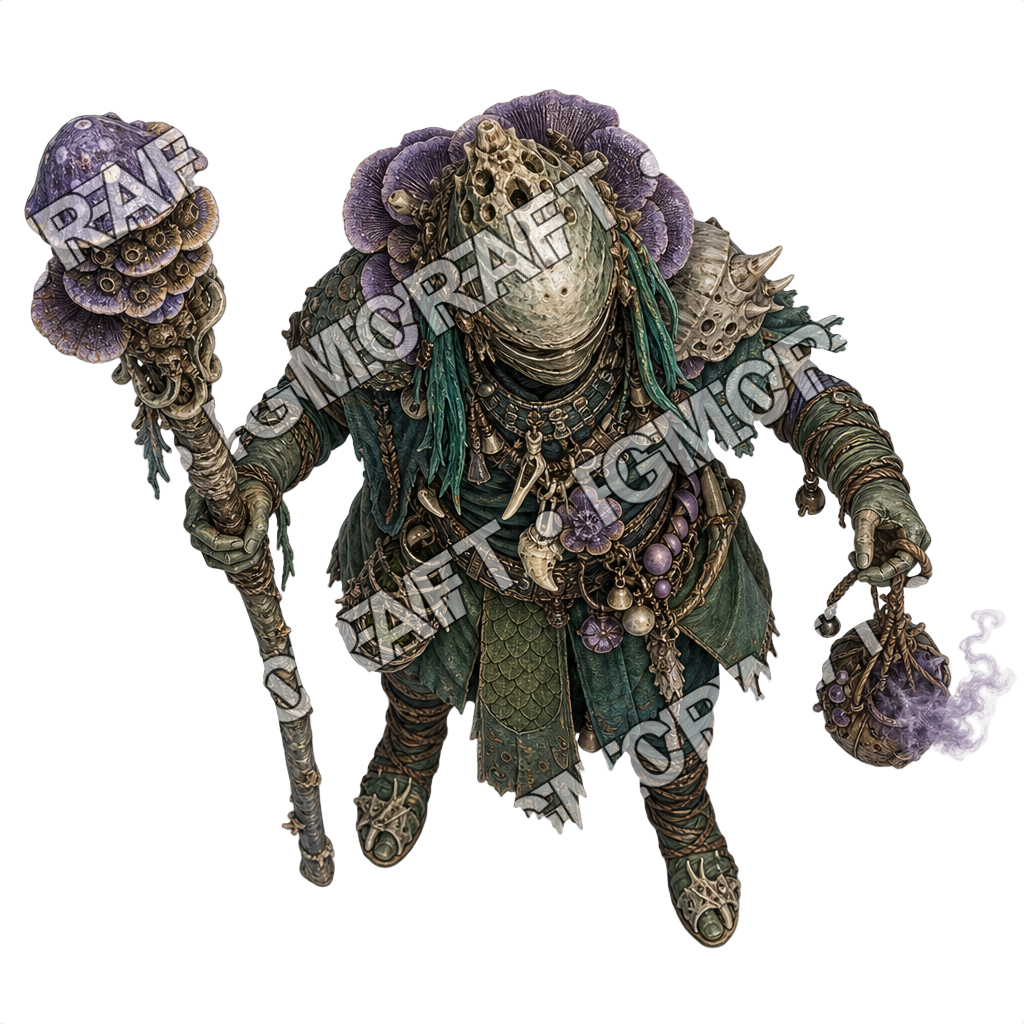 Hive Mind Vessel Spore Shaman top-down token preview