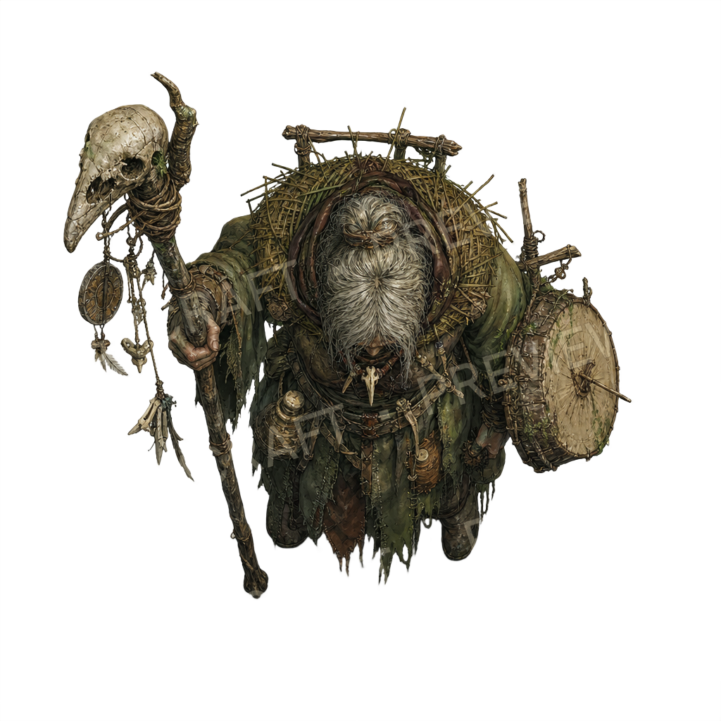 Bog Witch top-down token preview