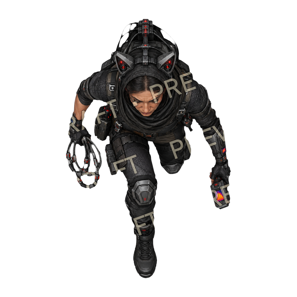 Cyber Wolf top-down token preview