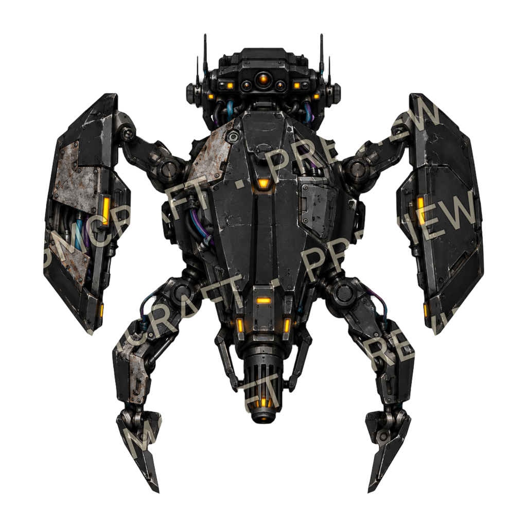 Cyberpunk Combat And Security Drones product preview 5