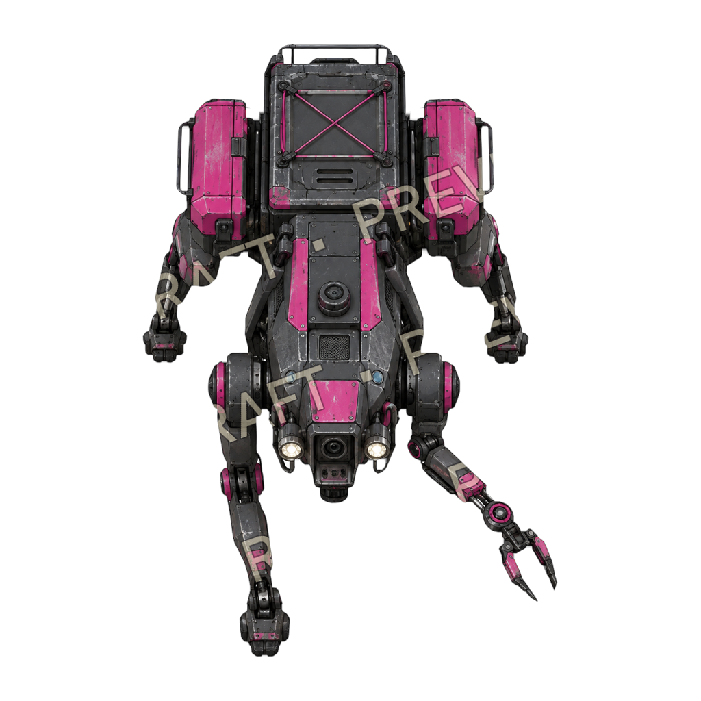 Aperçu du token vu du dessus : Robot coursier