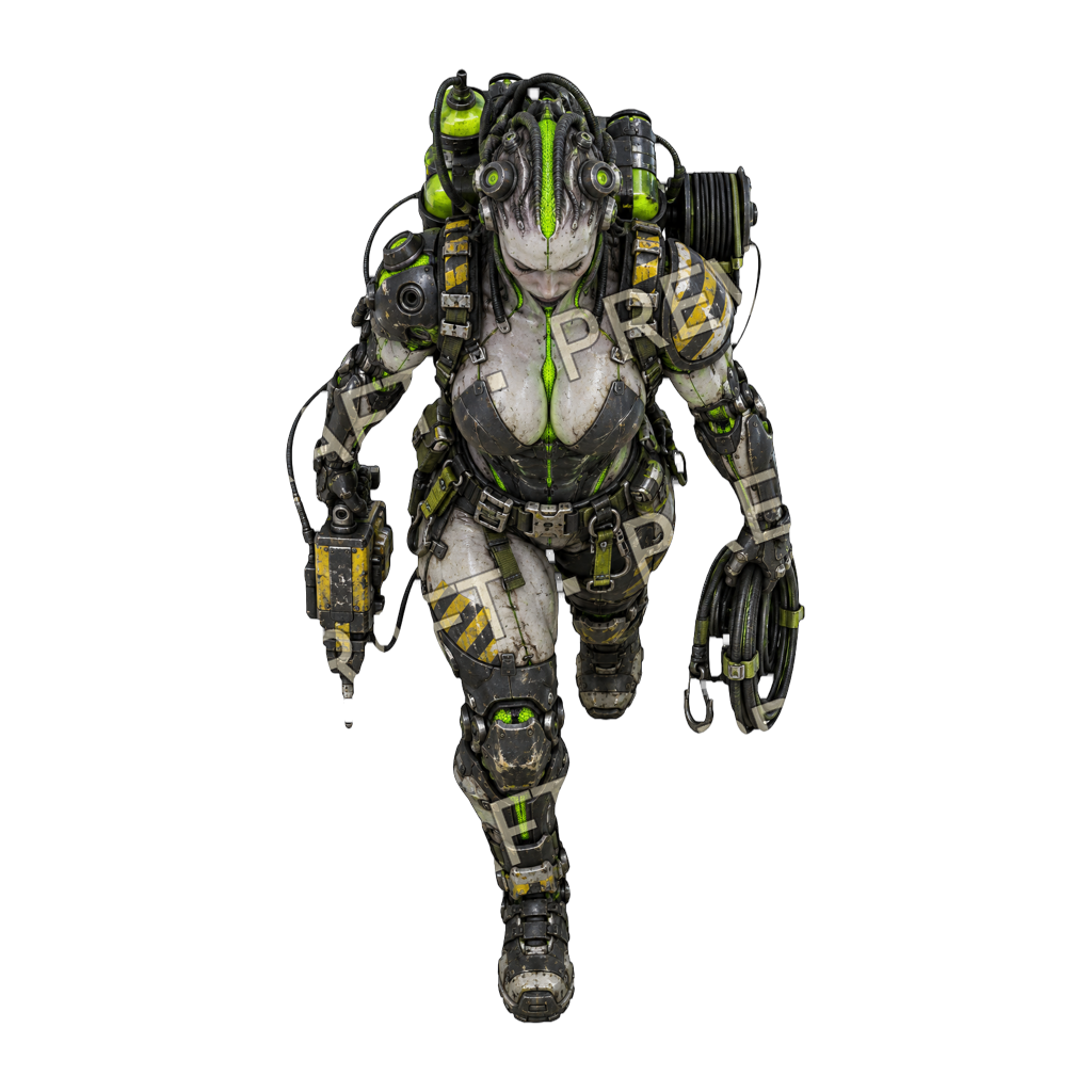 Cyberpunk Cyborg Heavy Workers product preview 5