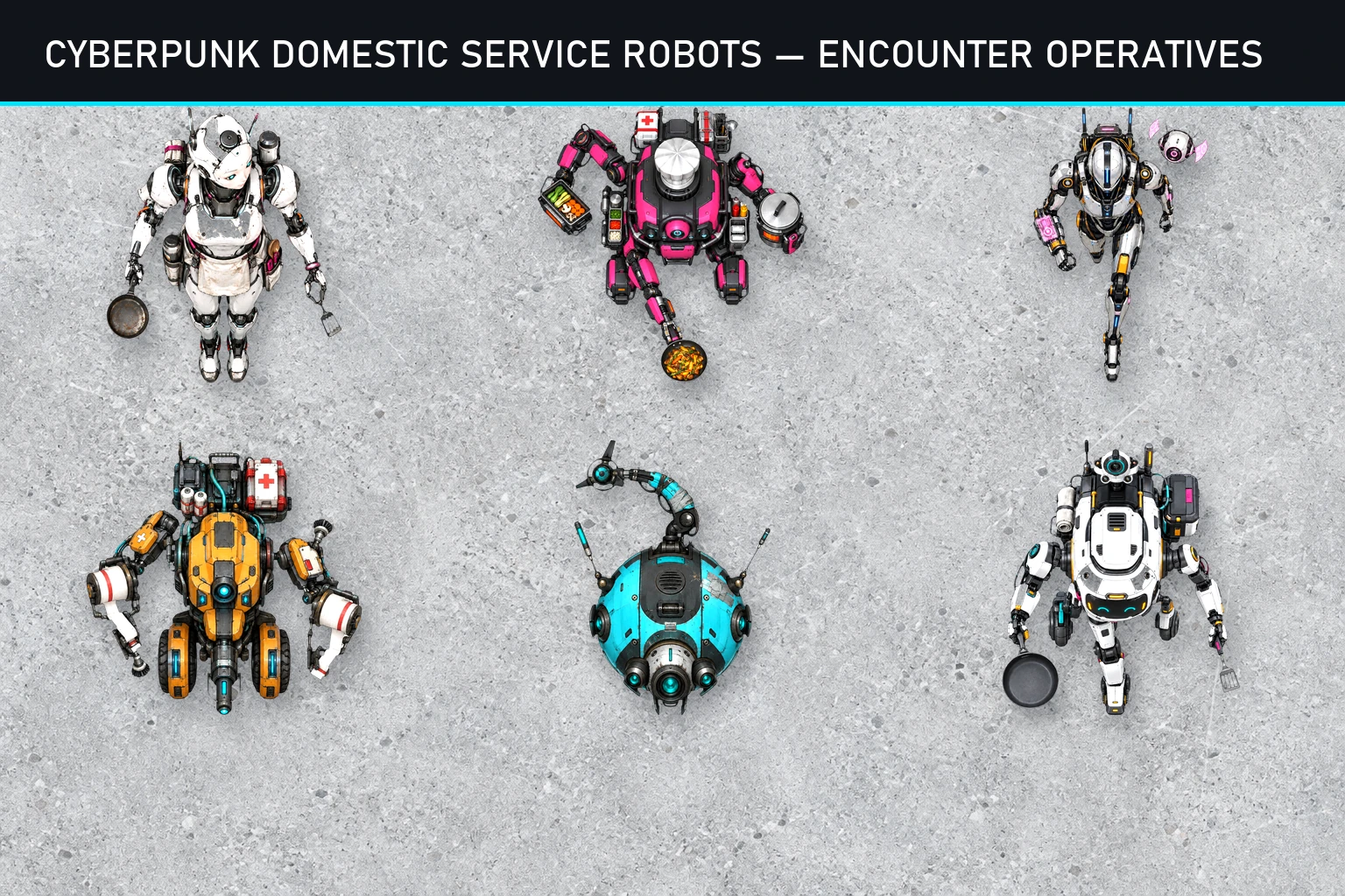 Cyberpunk Domestic Service Robots product preview 1