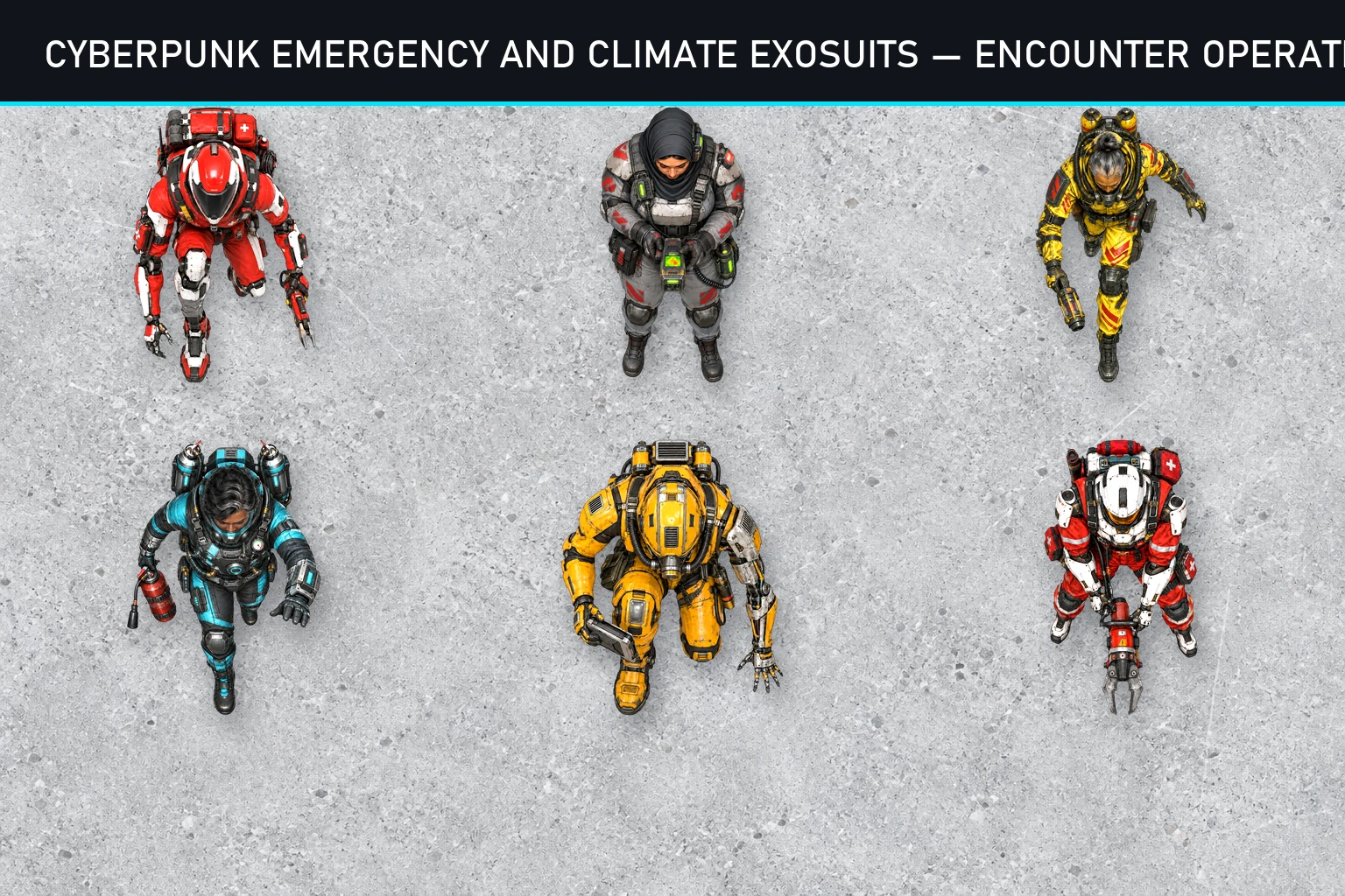 Cyberpunk Emergency And Climate Exosuits product preview 1
