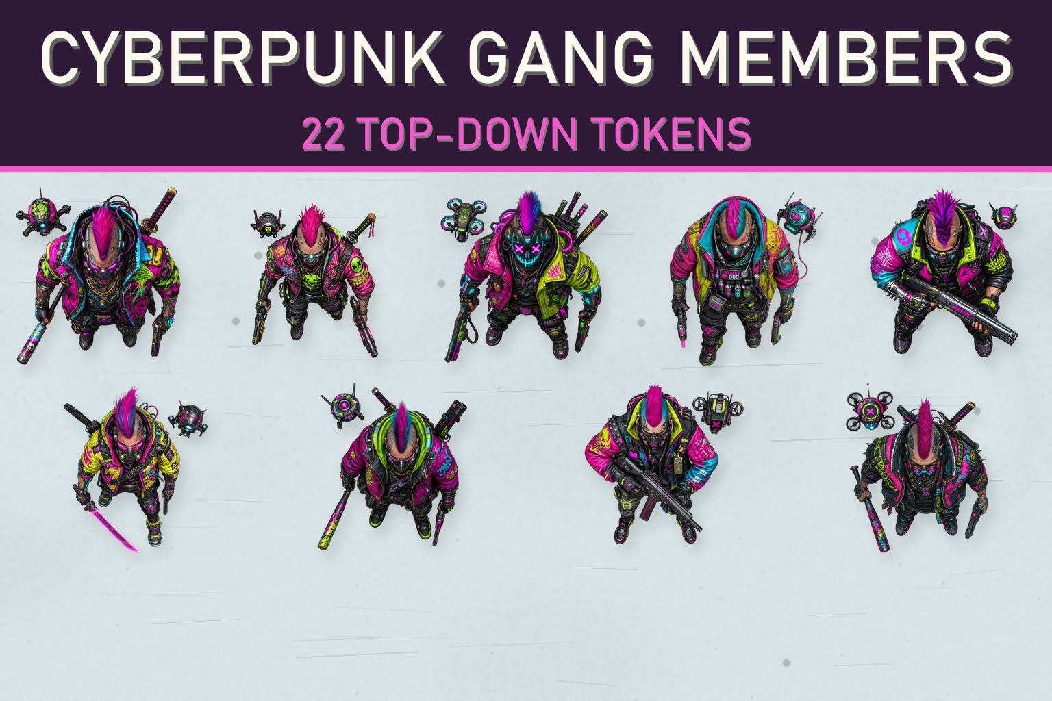 Cyberpunk Gang Members product preview