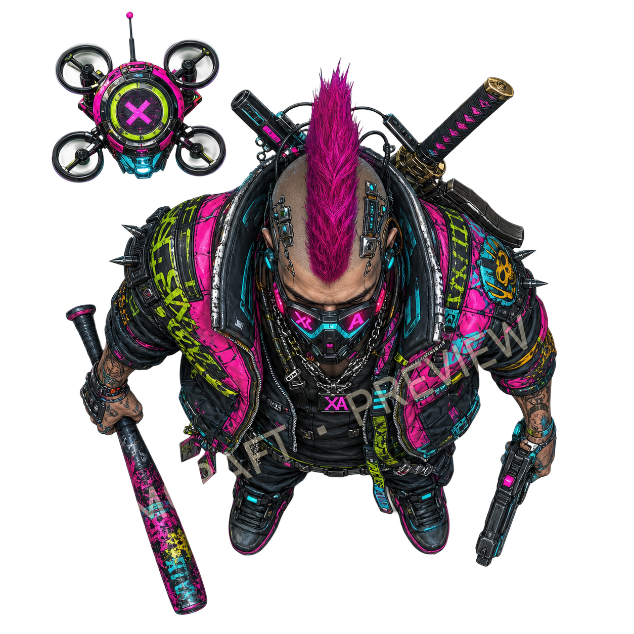 Gang Overlord top-down token preview