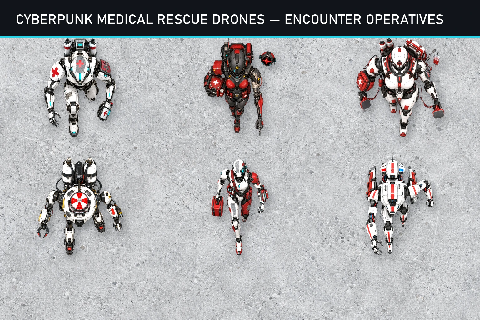Cyberpunk Medical Rescue Drones product preview 1