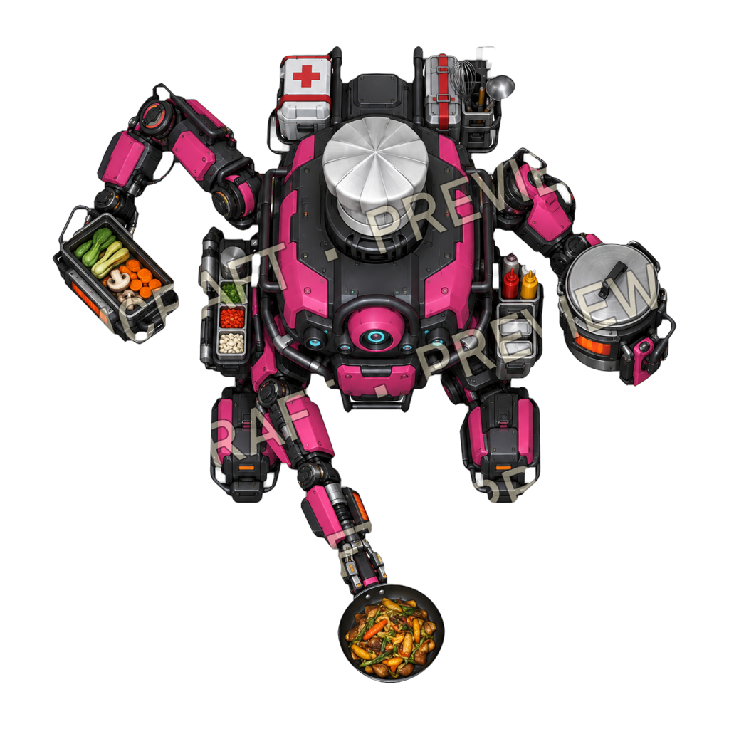 Chef Mech top-down token preview