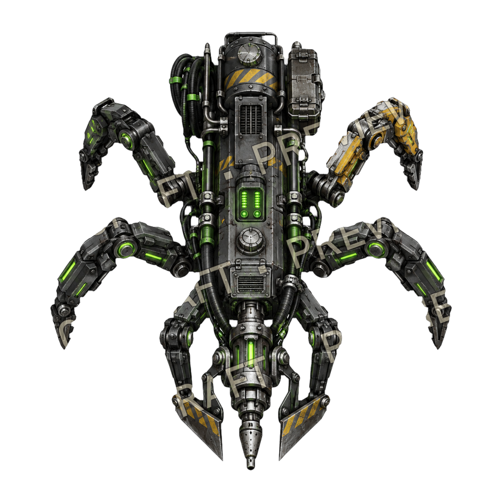 Pipe Spider top-down token preview